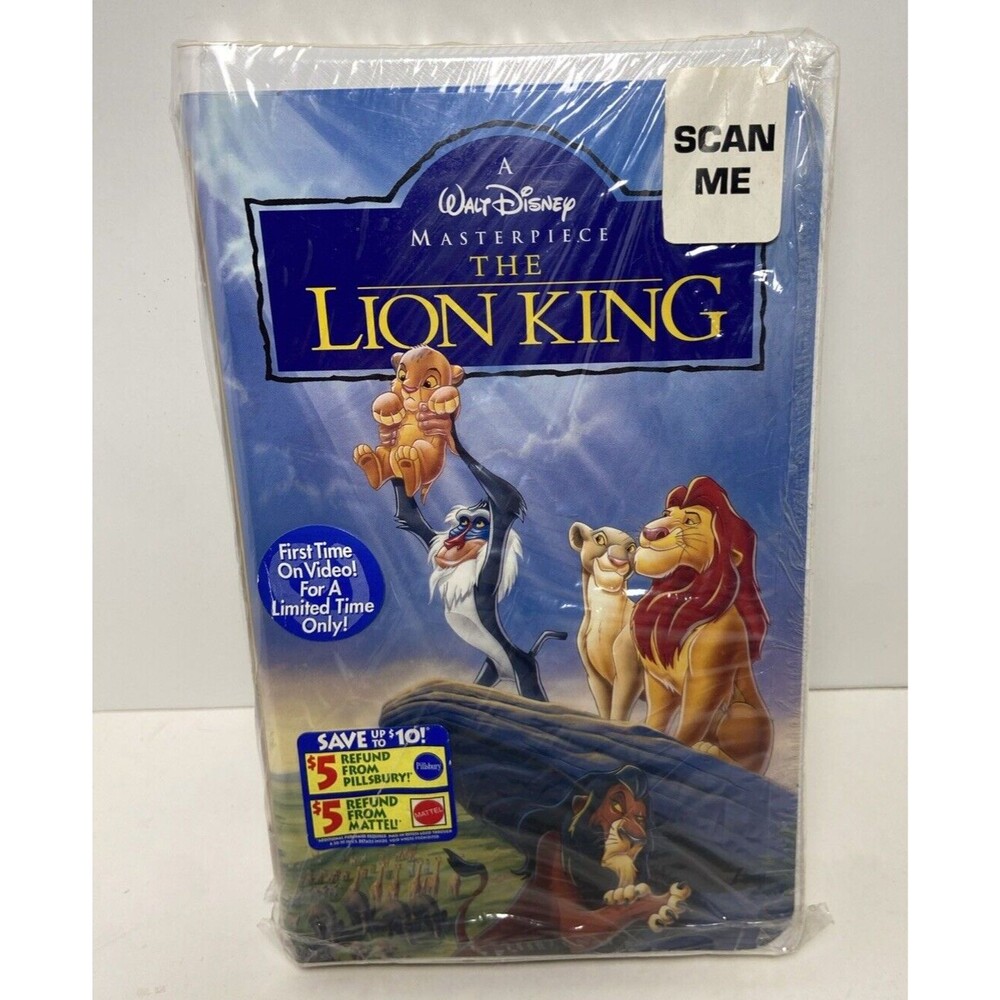 The Lion King Disney Masterpiece New & Sealed Vtg 90s Clamshell VHS Movie Tape